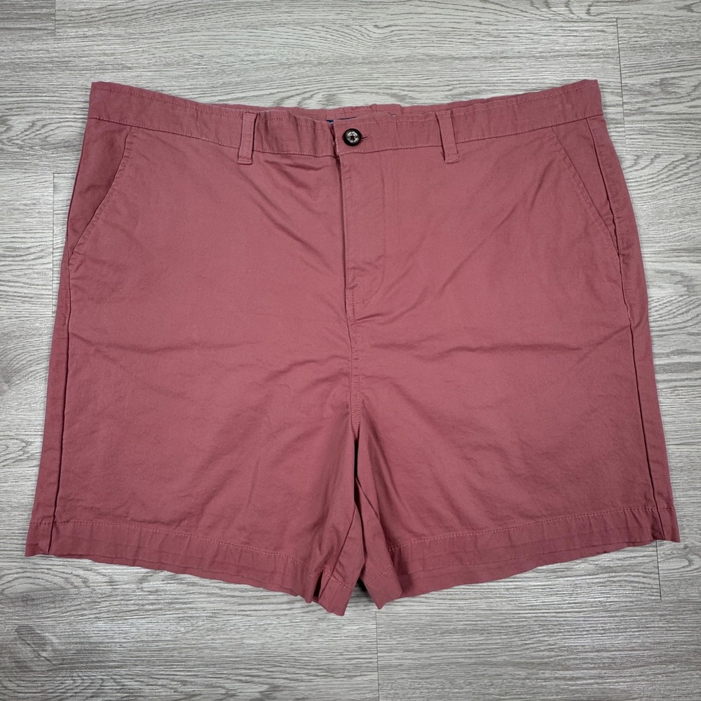Quiet Storm Men's Chino Shorts Pink 40 Stretch Cotton Flat Front Surf Shop